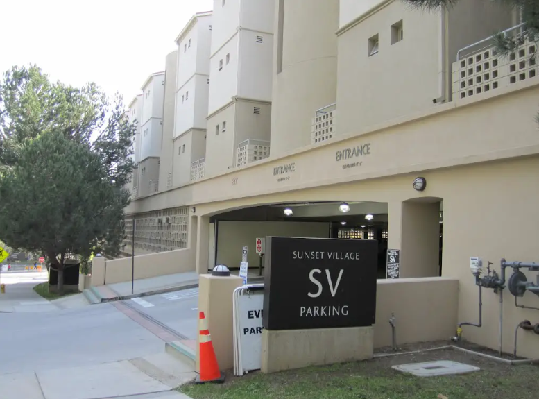 Sunset Village Parking Entrance
